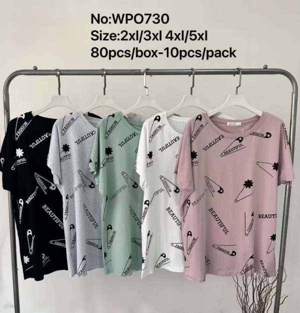 Bluzki damskie Roz 2XL-5XL, Mix Kolor Paczka 10 szt